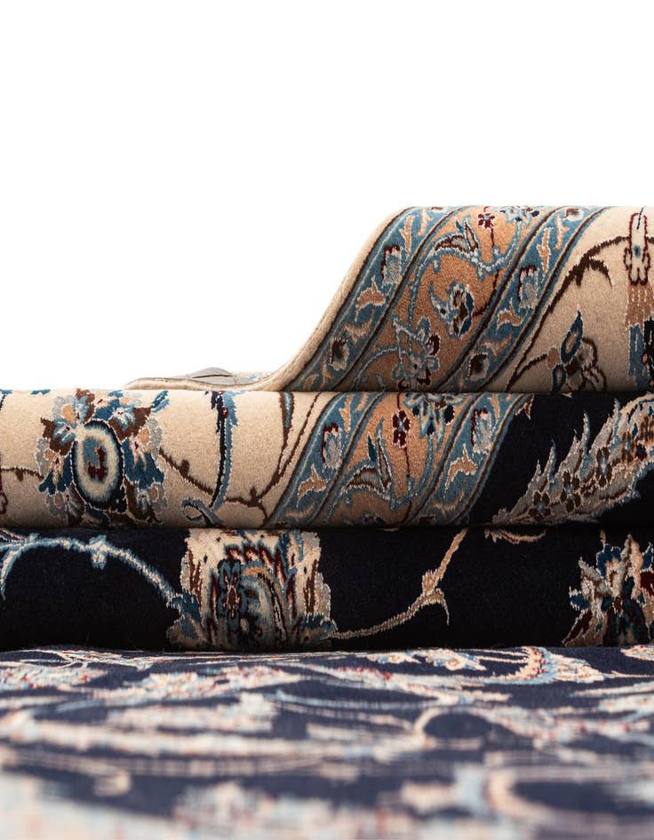 Detail image of 8' 1 x 8' 3  Hand Knotted Nain Rug