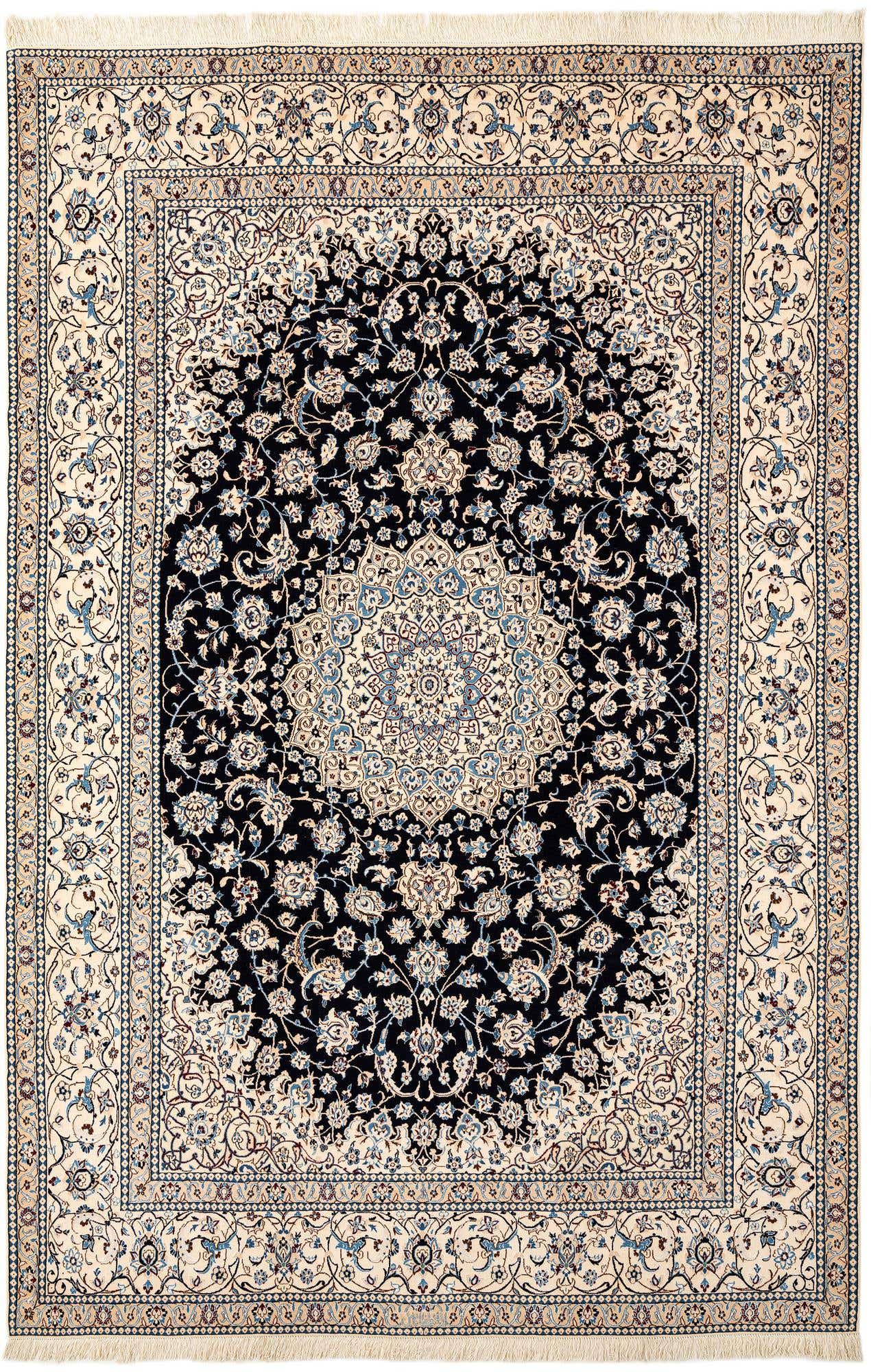 6' 8 x 10' 1 Hand Knotted Nain Rug