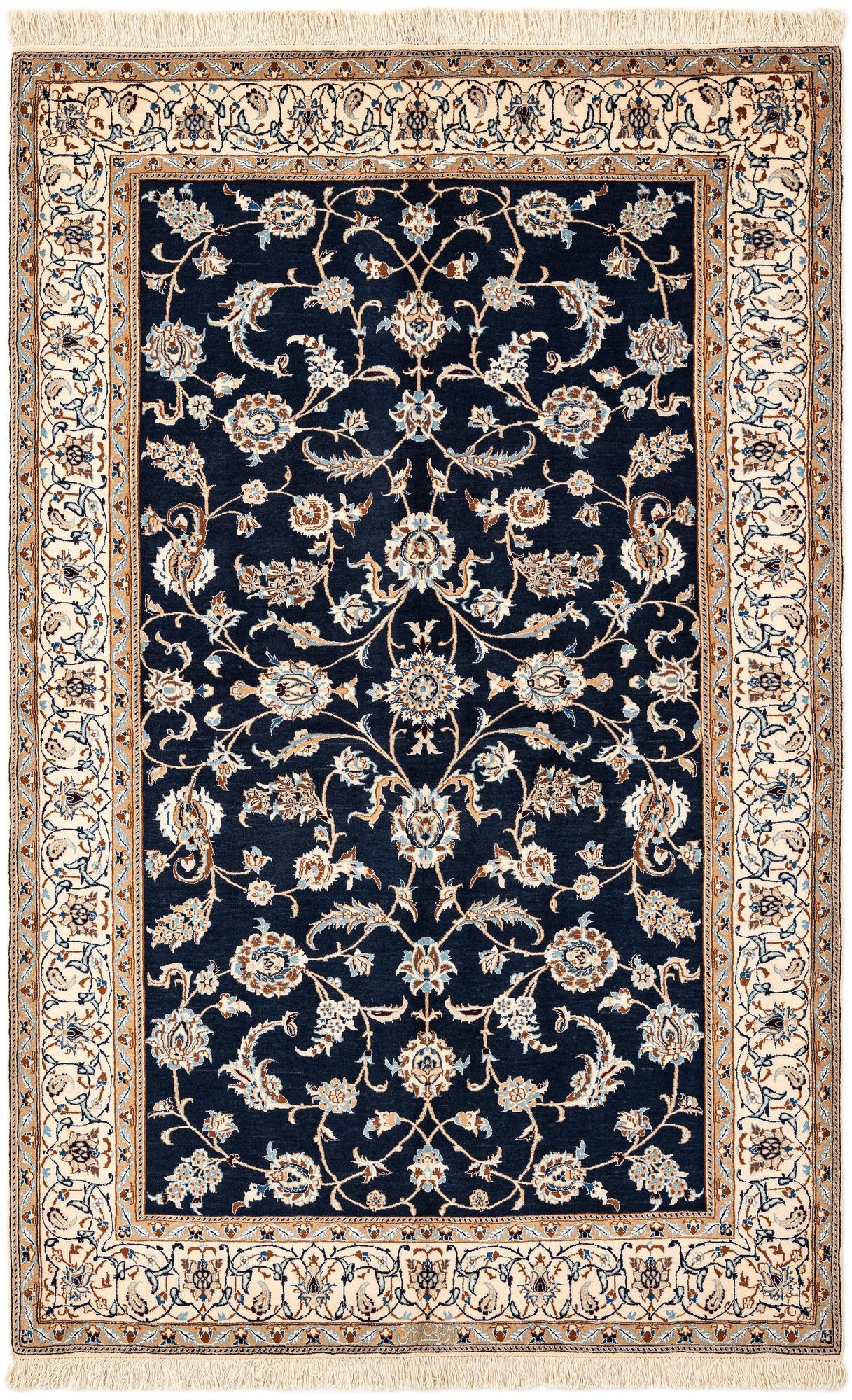 4' 4 x 6' 11 Hand Knotted Nain Rug