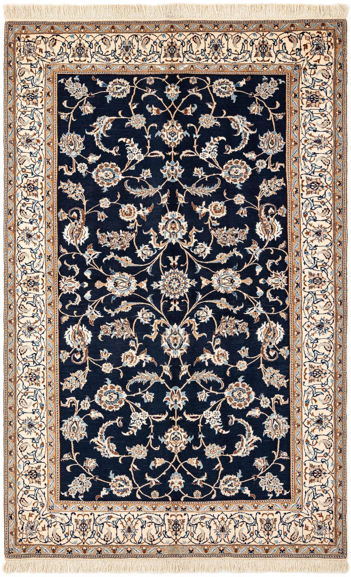 4' 4 x 6' 11 Hand Knotted Nain Rug