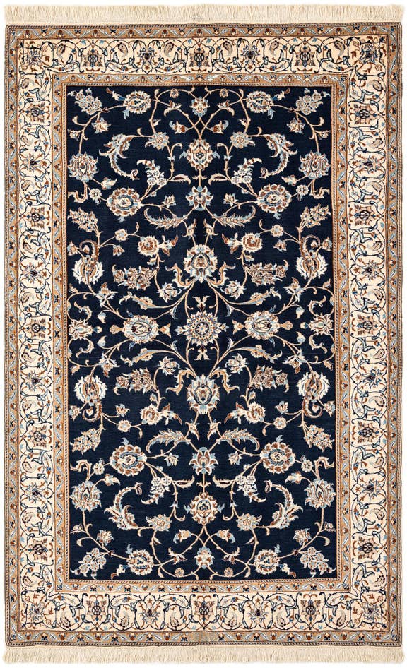 Detail image of 4' 4 x 6' 11 Hand Knotted Nain Rug