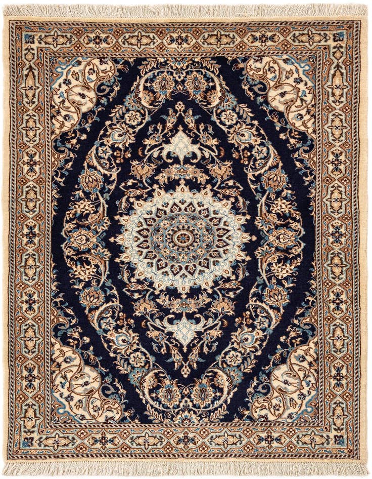 Detail image of 2' 7 x 4' 2 Hand Knotted Nain Rug