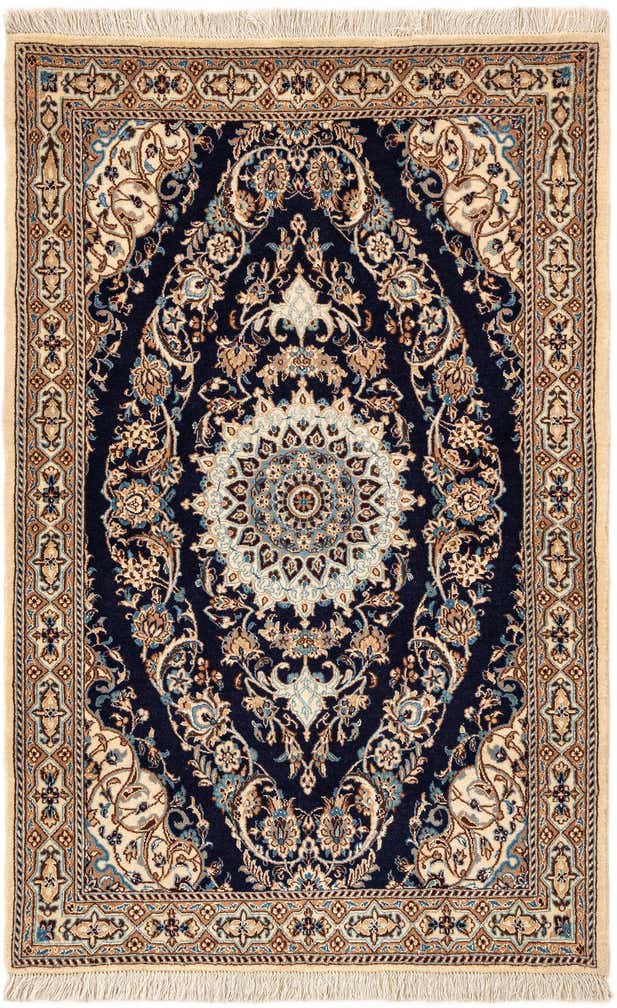 2' 7 x 4' 2 Hand Knotted Nain Rug