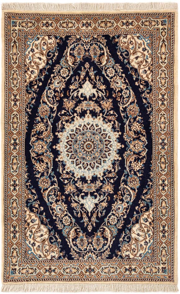 Detail image of 2' 7 x 4' 2 Hand Knotted Nain Rug