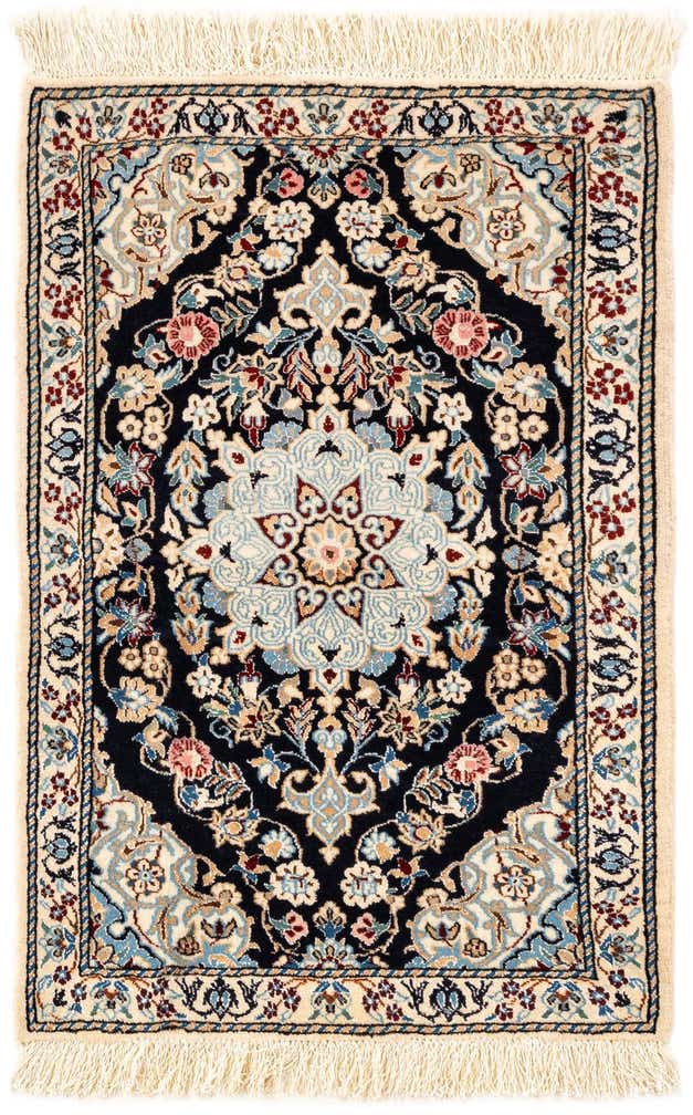 1' 9 x 2' 6 Hand Knotted Nain Rug
