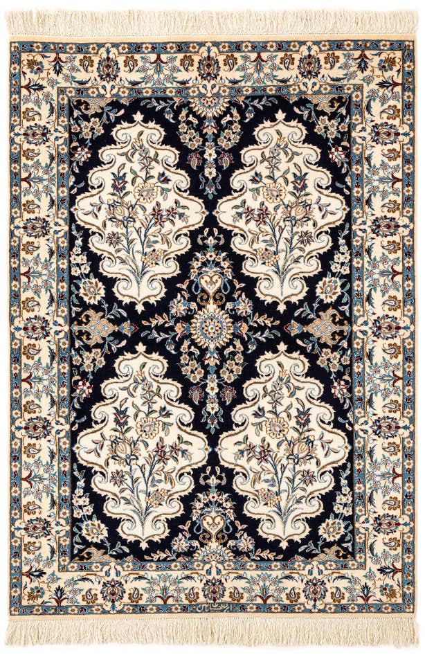 Detail image of 3' 5 x 4' 8 Hand Knotted Nain Rug