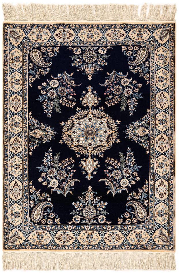 Detail image of 3' 2 x 4' 2 Hand Knotted Nain Rug