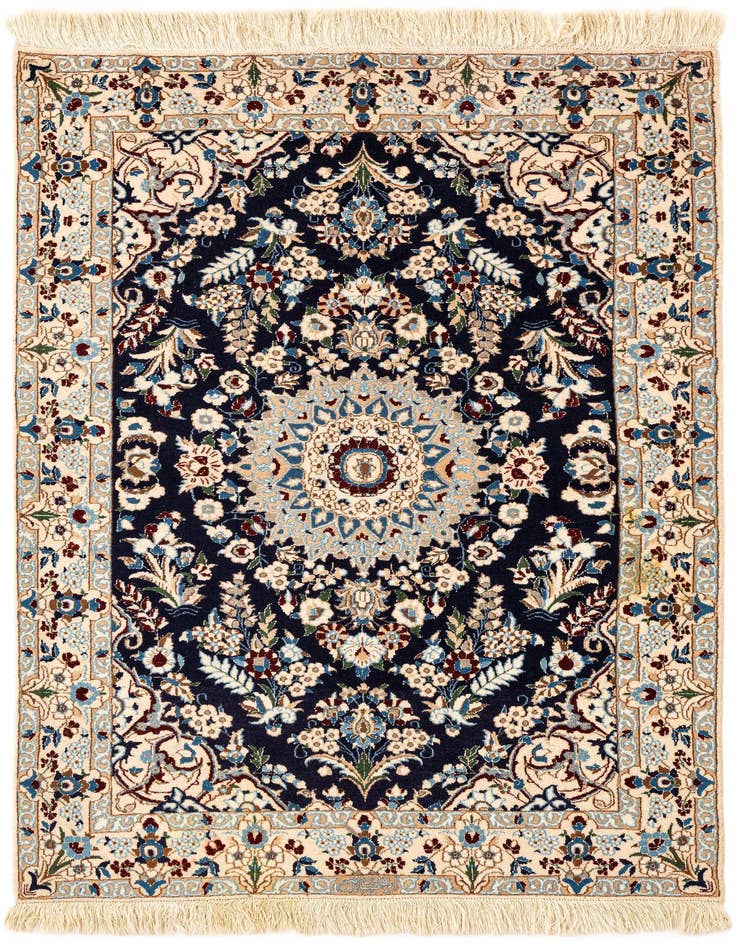 Detail image of 3' 7 x 5' 3 Hand Knotted Nain Rug