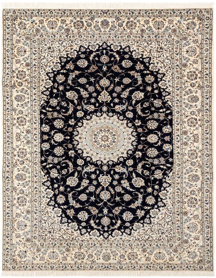 Detail image of 6' 8 x 10' 7 Hand Knotted Nain Rug
