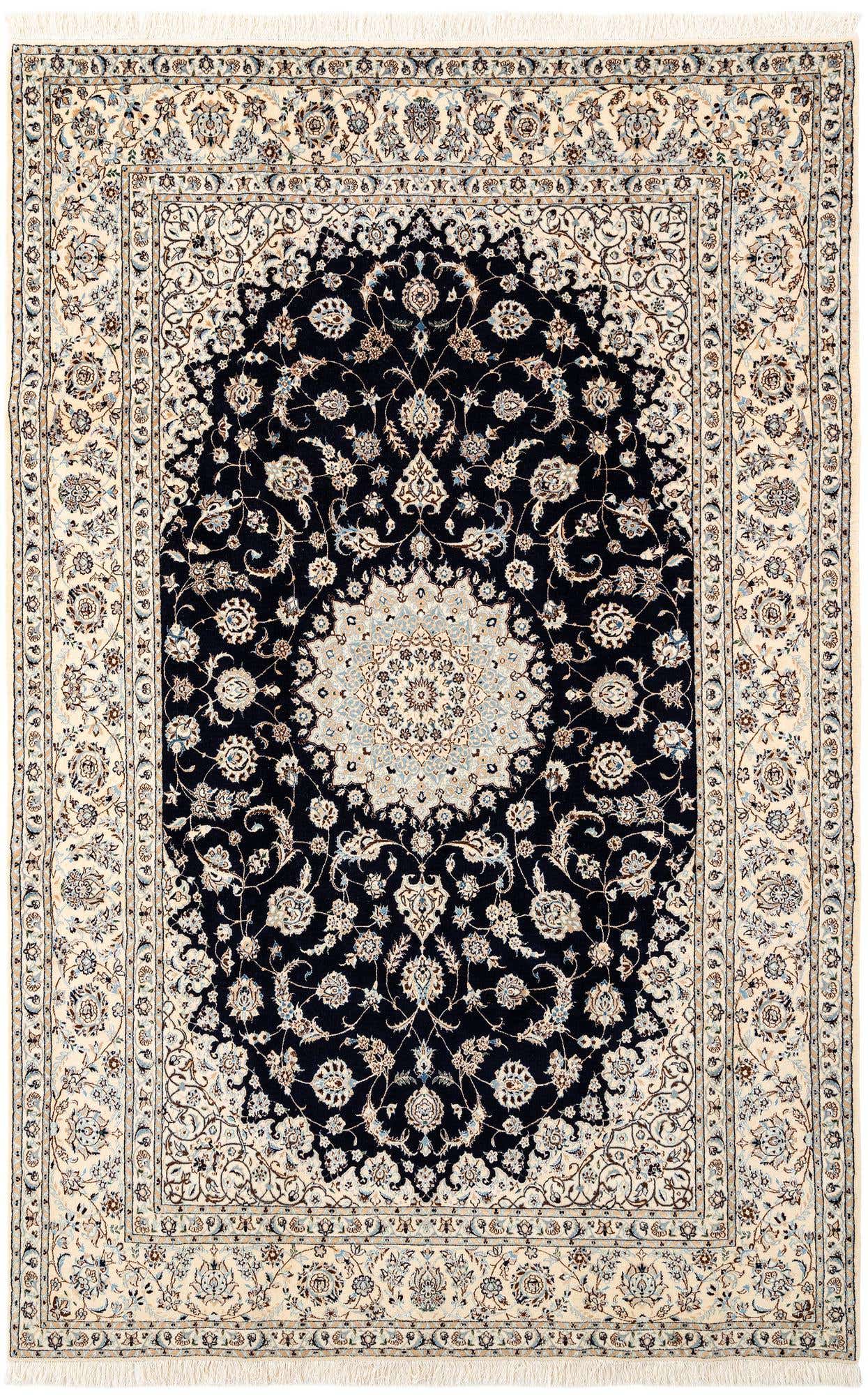6' 8 x 10' 7 Hand Knotted Nain Rug