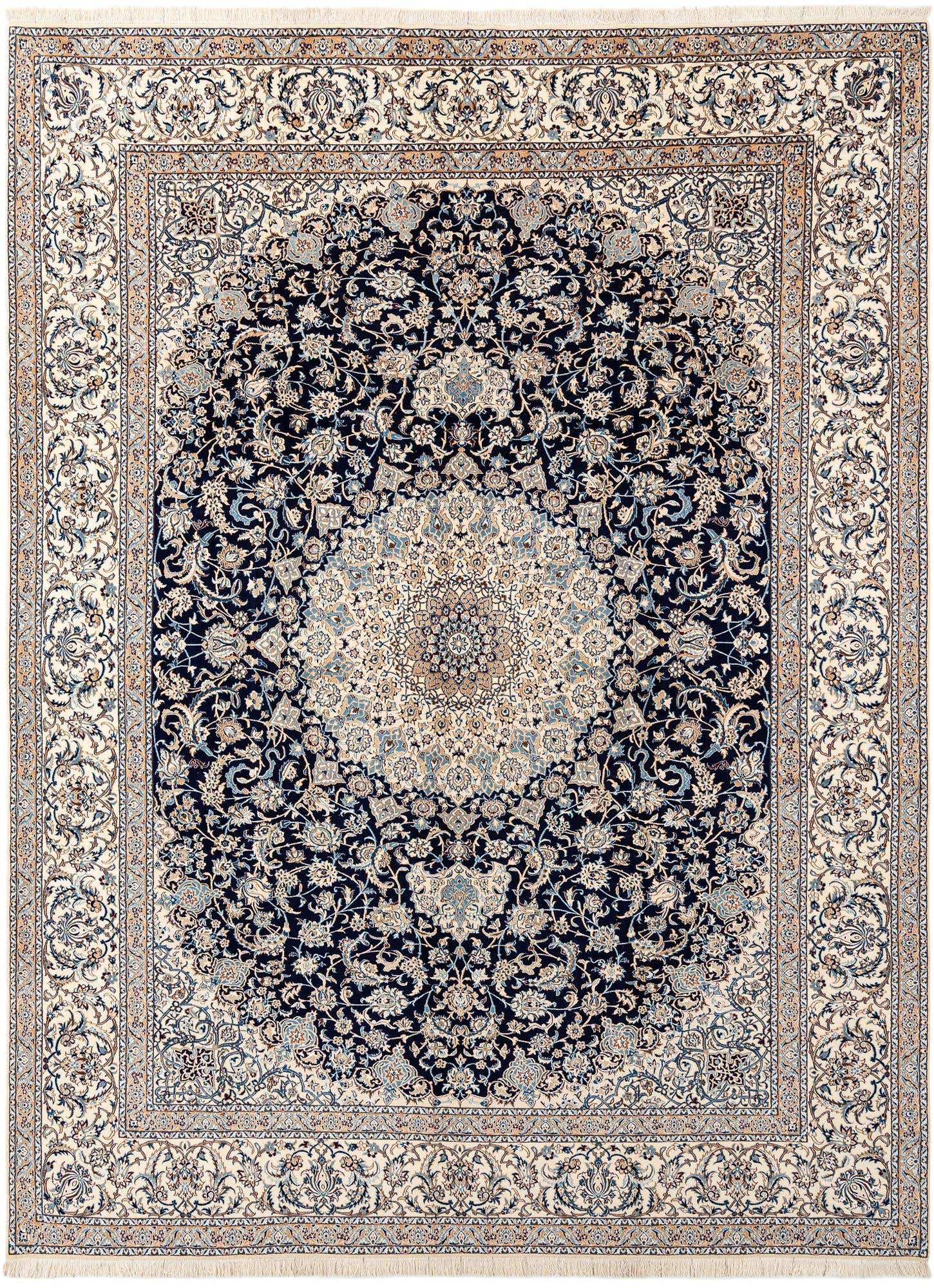 10' 3 x 13' 7 Hand Knotted Nain Rug