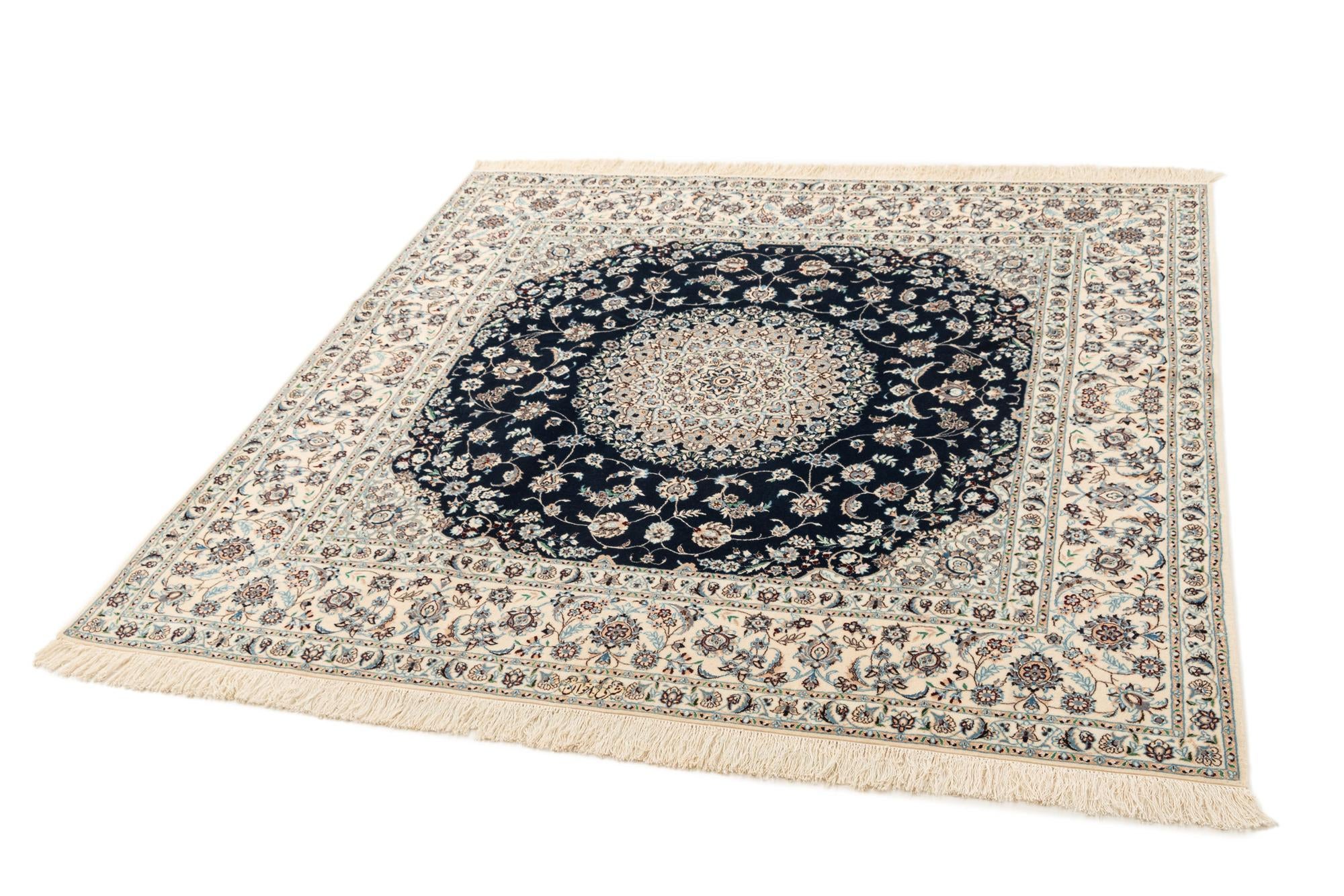 6' 8 x 6' 8 Hand Knotted Nain Rug