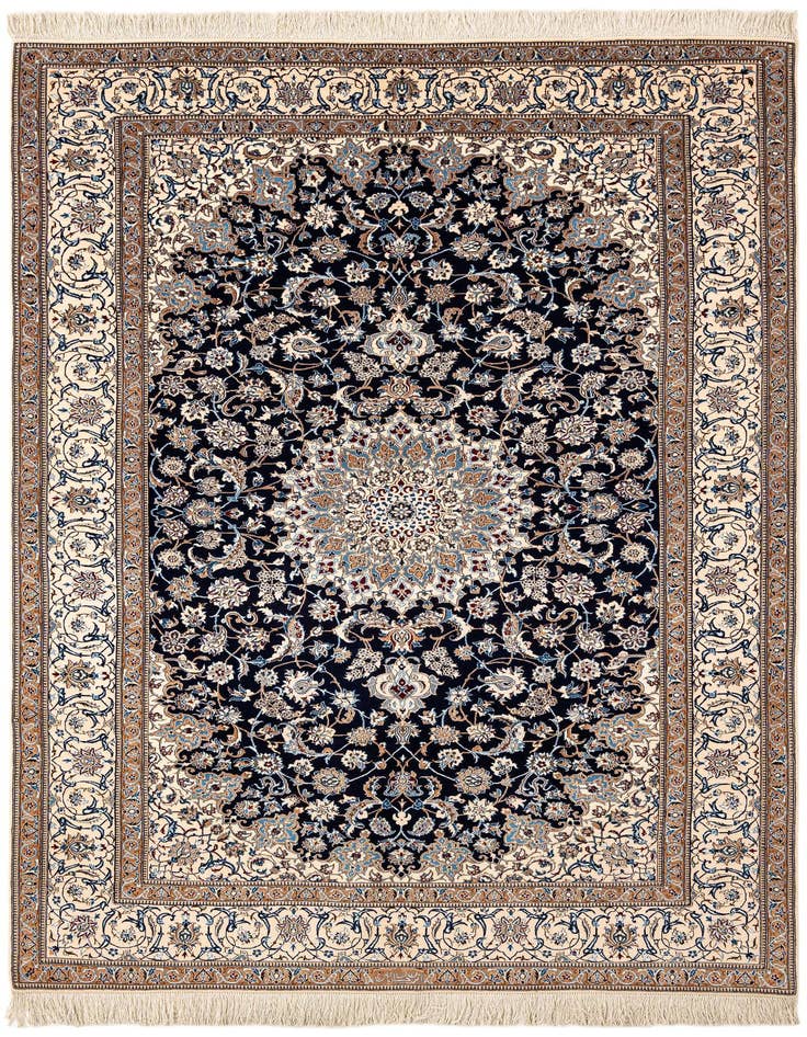 Detail image of 5' 6 x 8' 3 Hand Knotted Nain Rug