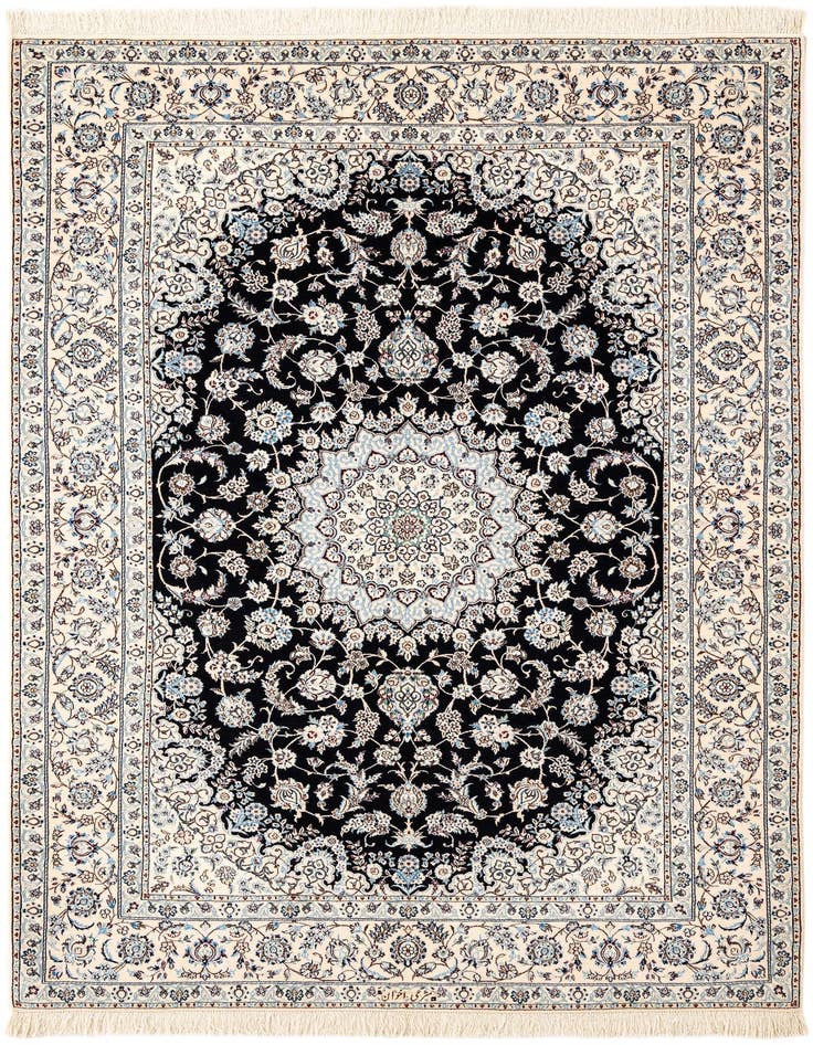 Detail image of 5' 4 x 7' 10 Hand Knotted Nain Rug