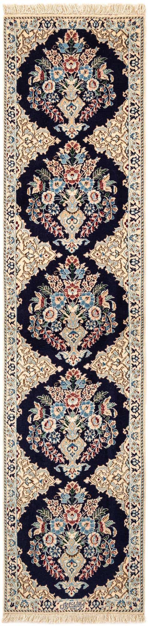 1' 6 x 6' 4 Hand Knotted Nain Rug