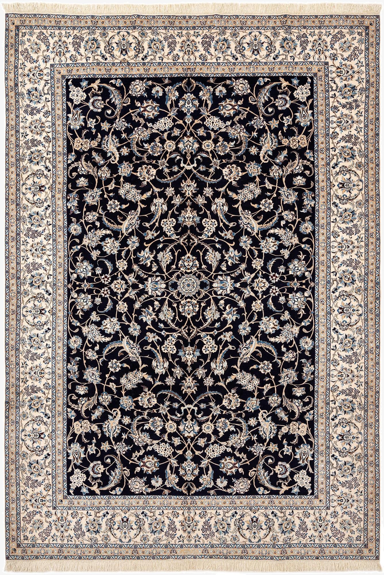 7' 3 x 10' 4  Hand Knotted Nain Rug