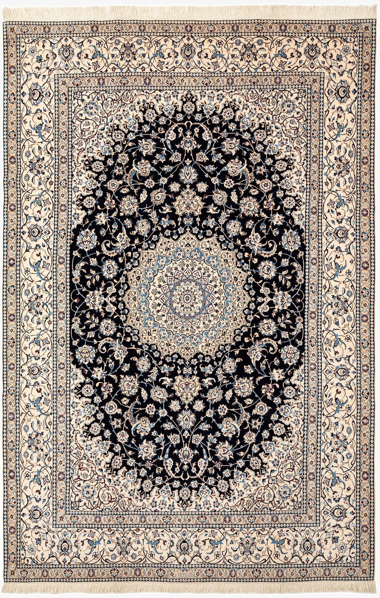 6' 8 x 10' 1  Hand Knotted Nain Rug