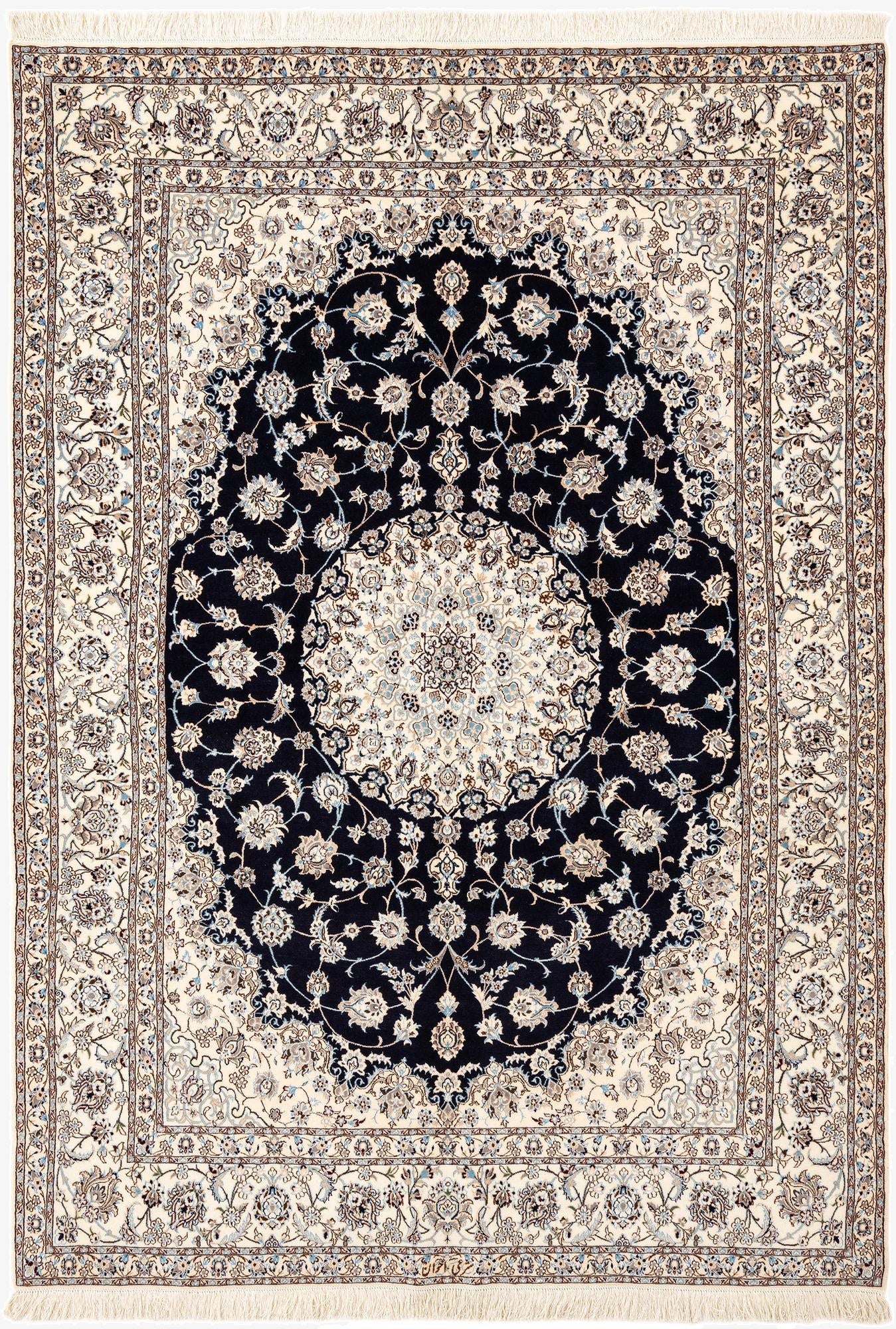 5' 8 x 8' 2  Hand Knotted Nain Rug