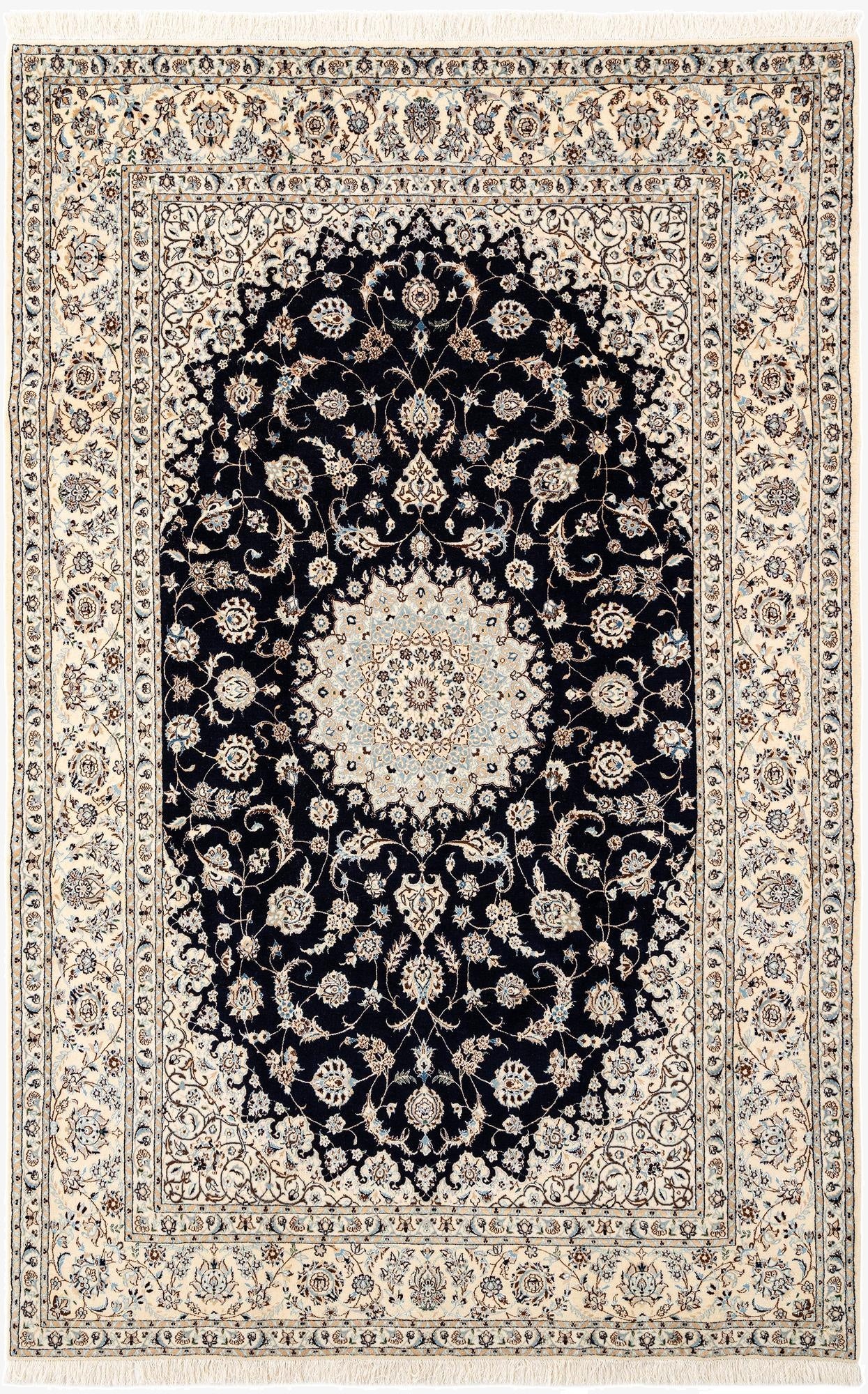 6' 8 x 10' 7  Hand Knotted Nain Rug