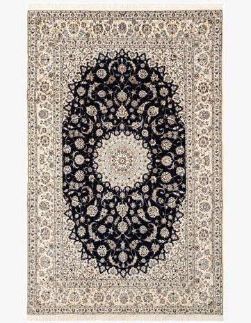 6' 8 x 10' 7 Hand Knotted Nain Rug