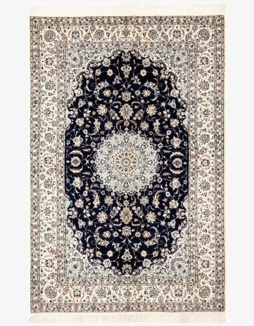 5' 1 x 7' 9 Hand Knotted Nain Rug