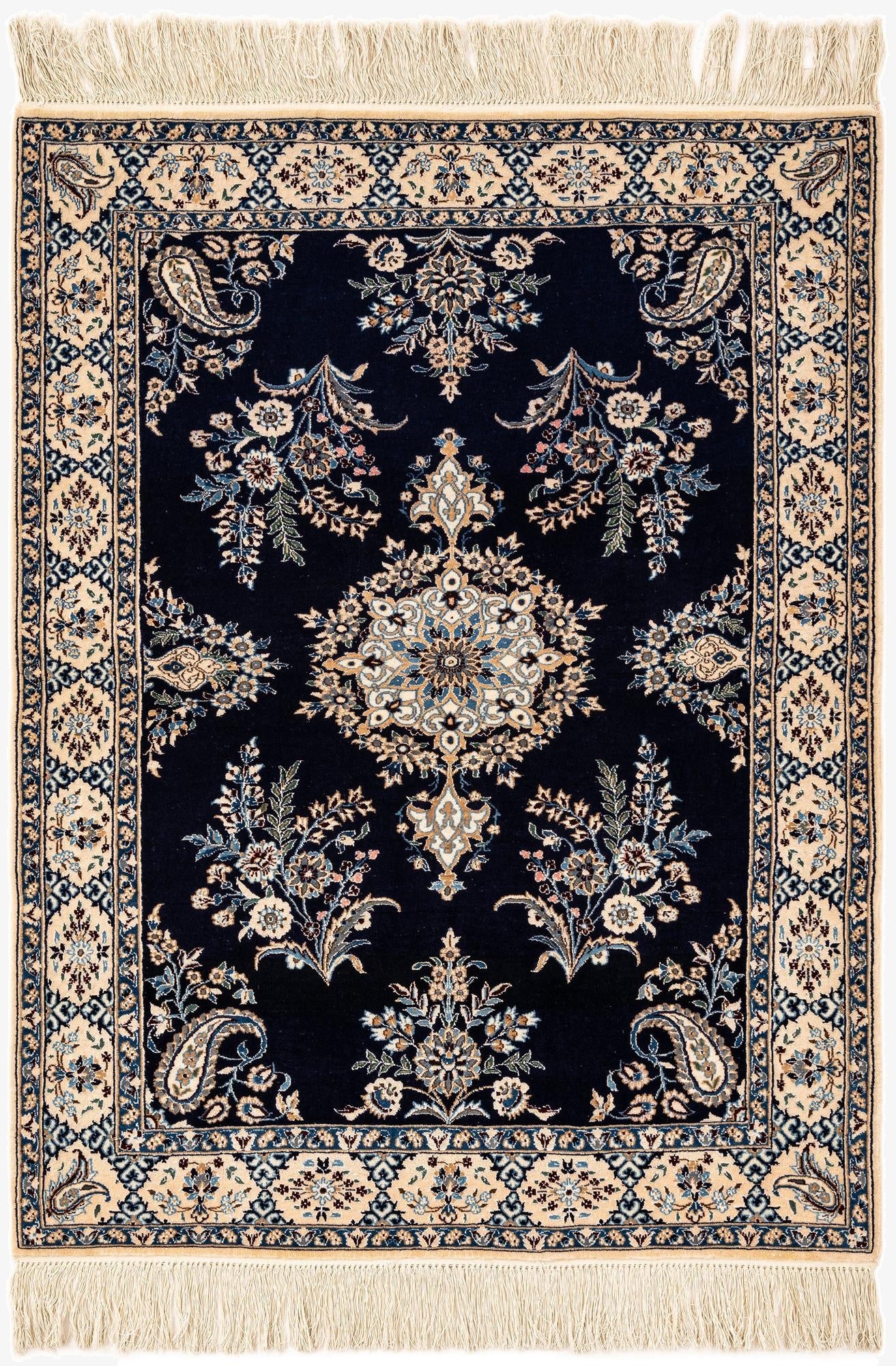 3' 2 x 4' 2  Hand Knotted Nain Rug