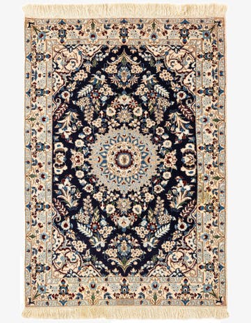 3' 7 x 5' 3 Hand Knotted Nain Rug