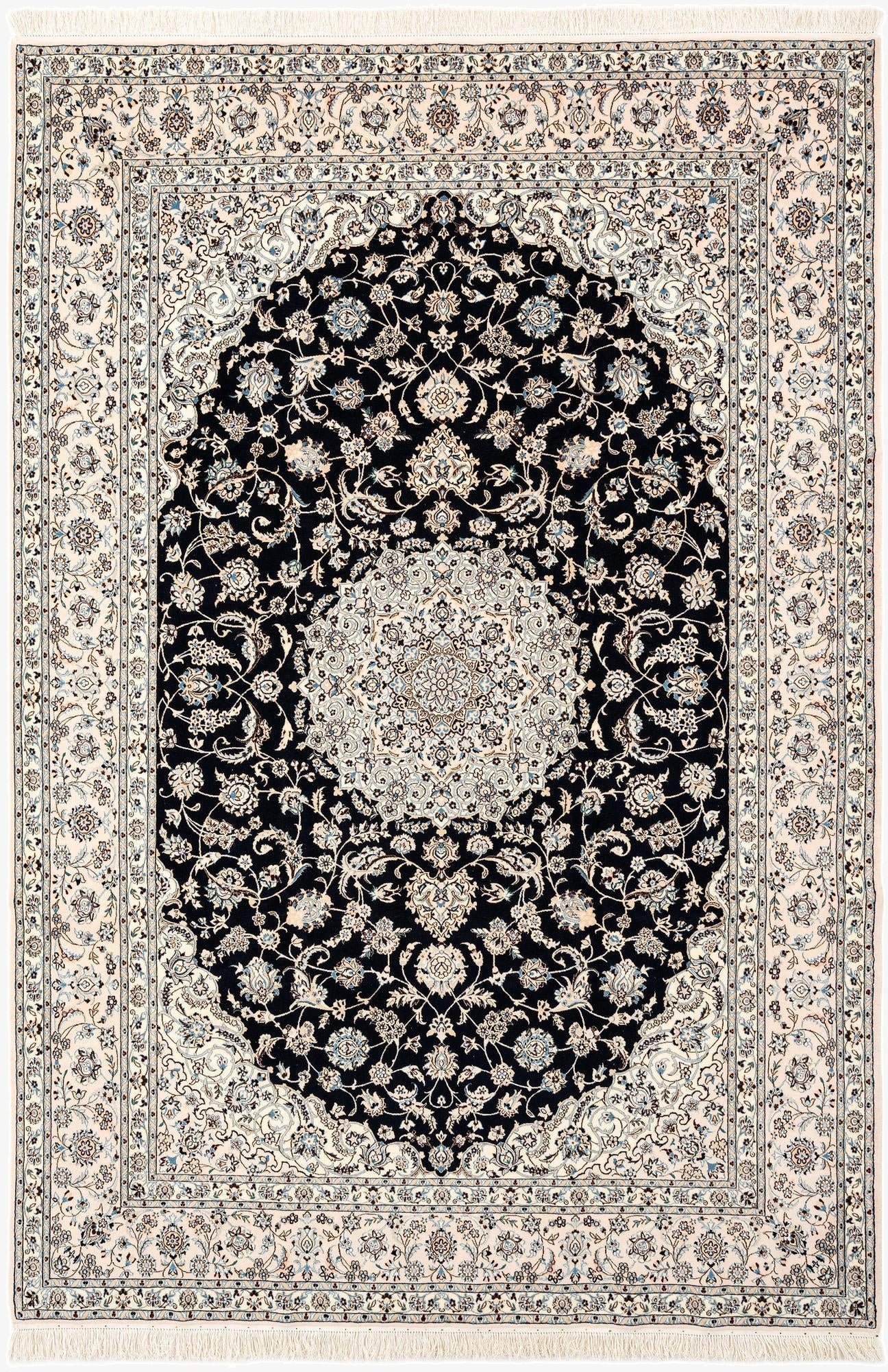 6' 11 x 10' 2  Hand Knotted Nain Rug