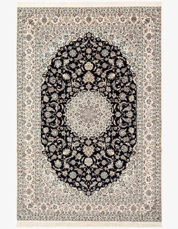 6' 11 x 10' 2 Hand Knotted Nain Rug