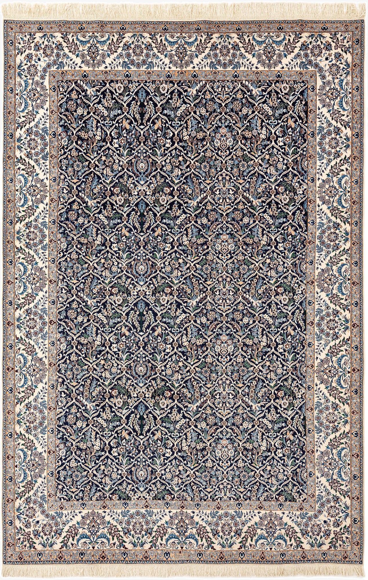 6' 8 x 9' 11  Hand Knotted Nain Rug