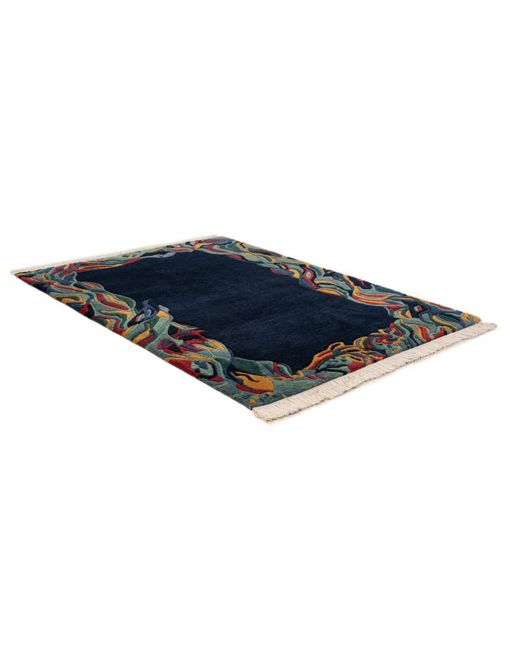 Detail image of 4' 1 x 5' 8 Hand Knotted Nepal Wool Rug