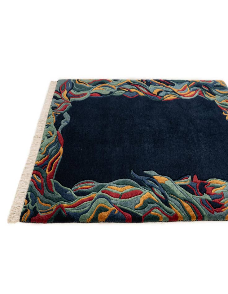 Detail image of 4' 1 x 5' 8 Hand Knotted Nepal Wool Rug