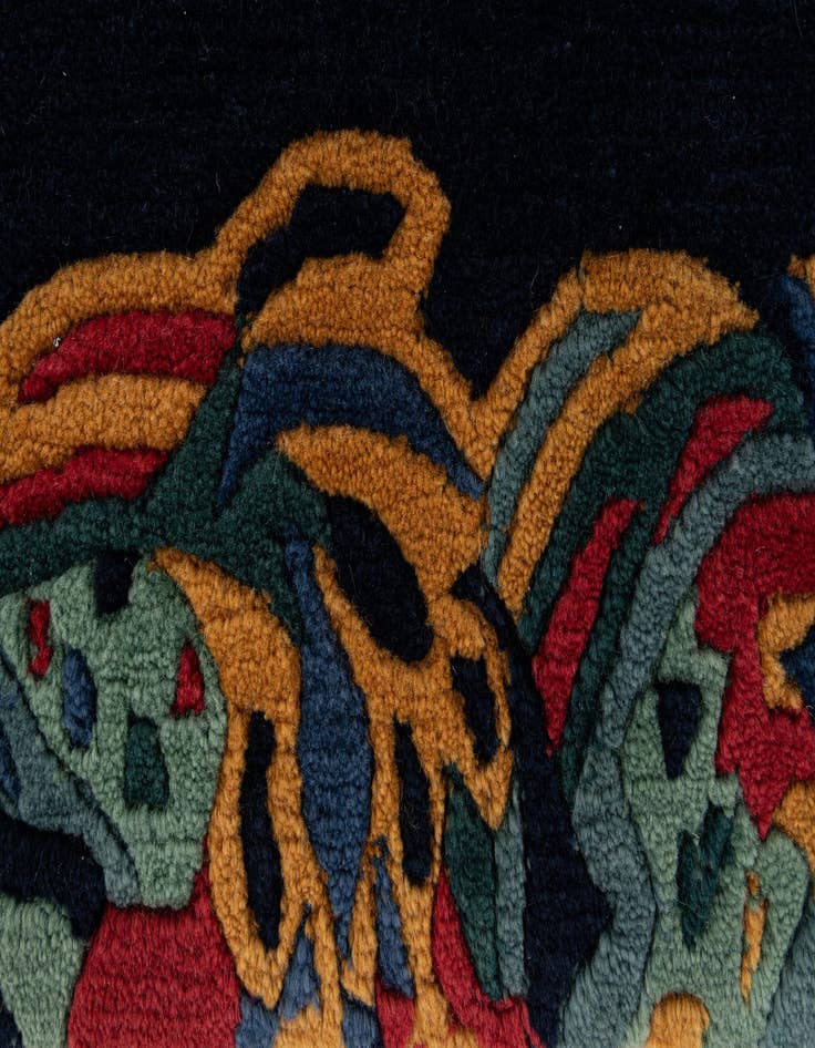 Detail image of 4' 1 x 5' 8  Hand Knotted Nepal Wool Rug