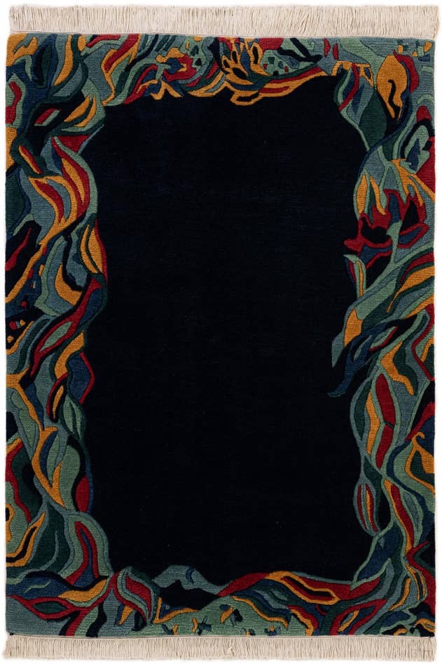 Detail image of 4' 1 x 5' 8 Hand Knotted Nepal Wool Rug