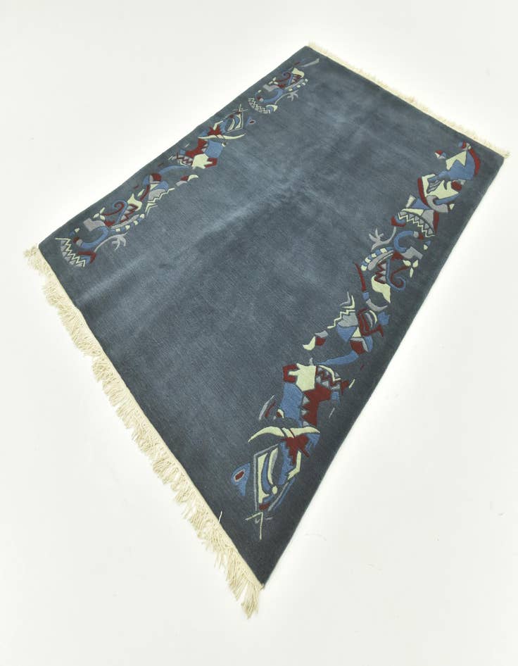 Detail image of 5' 8 x 8' Hand Knotted Nepal Wool Rug