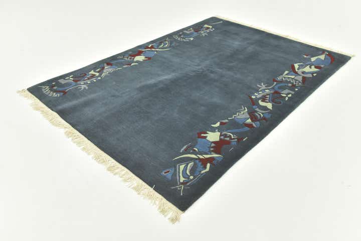 5' 8 x 8' Hand Knotted Nepal Wool Rug