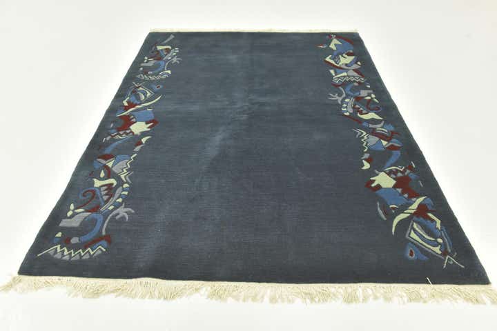 5' 8 x 8' Hand Knotted Nepal Wool Rug