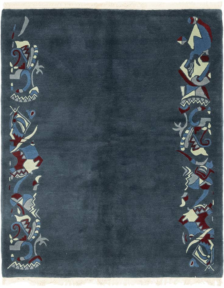 Detail image of 5' 8 x 8' Hand Knotted Nepal Wool Rug