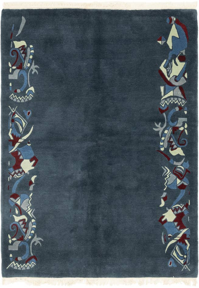 Detail image of 5' 8 x 8' Hand Knotted Nepal Wool Rug