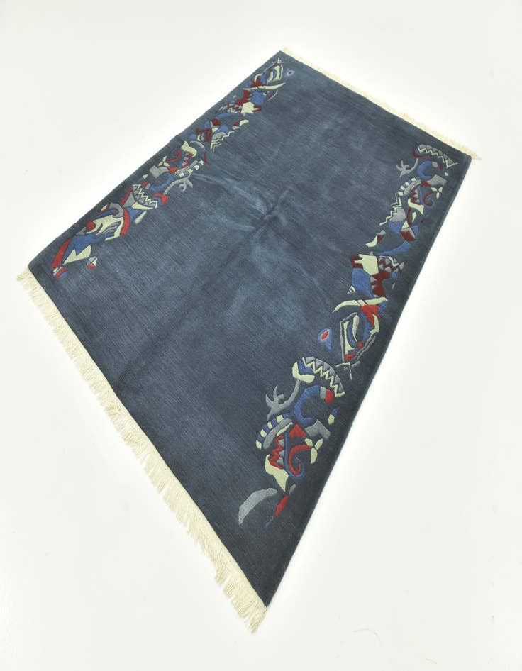 Detail image of 5' 8 x 7' 8  Hand Knotted Nepal Wool Rug