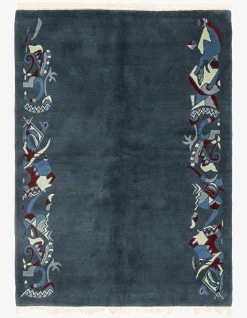 5' 8 x 8' Hand Knotted Nepal Wool Rug