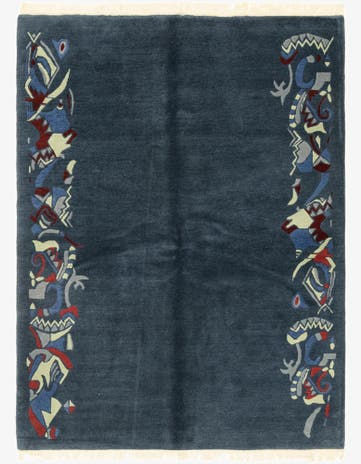 5' 8 x 7' 8 Hand Knotted Nepal Wool Rug