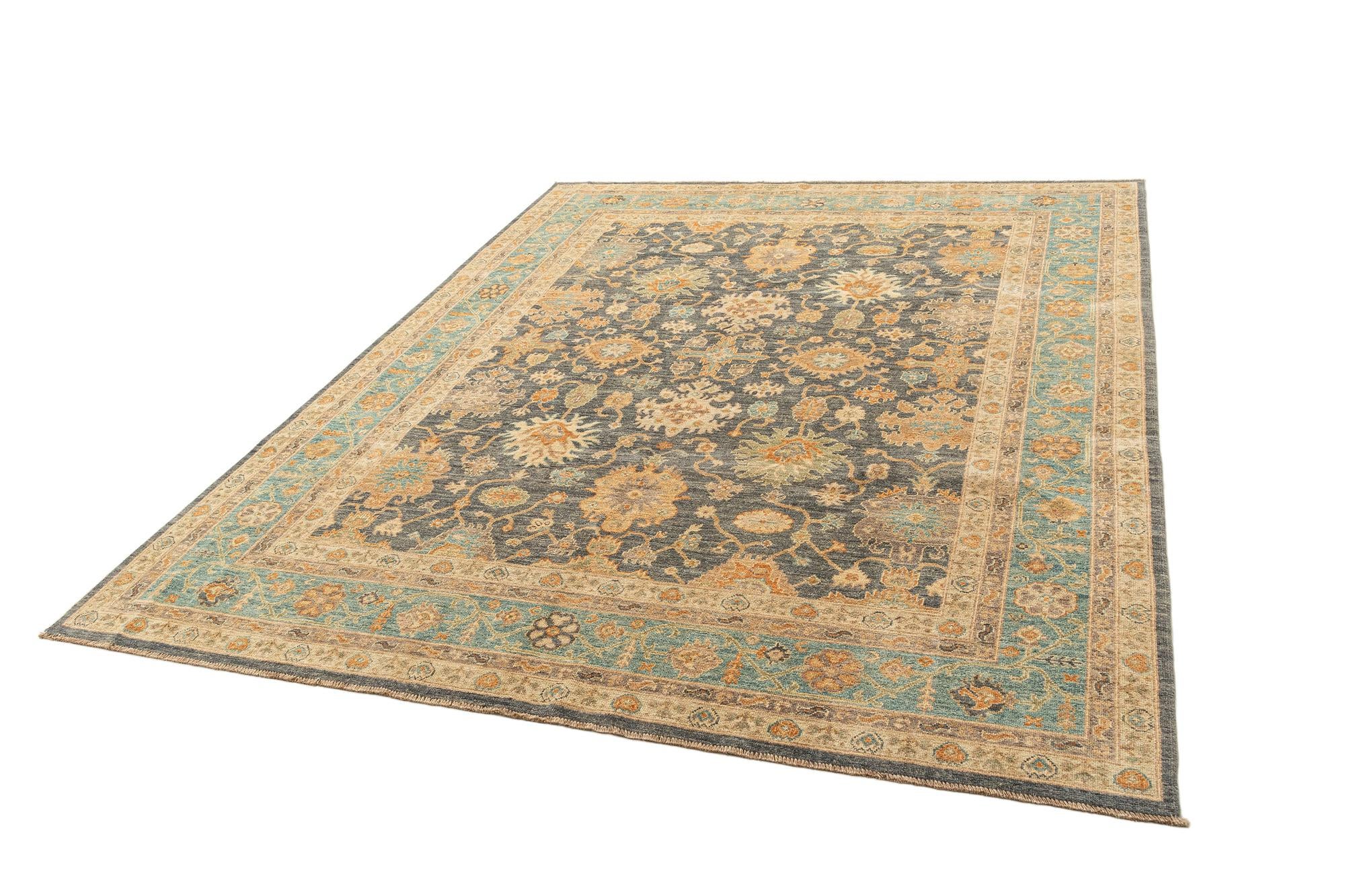8' 2 x 10' Hand Knotted Oushak Rug