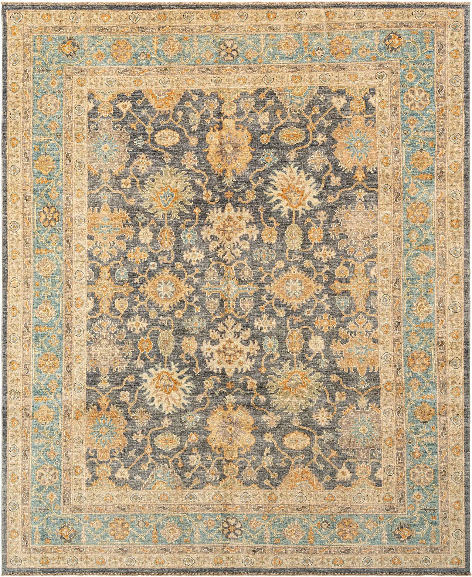 8' 2 x 10' Hand Knotted Oushak Rug