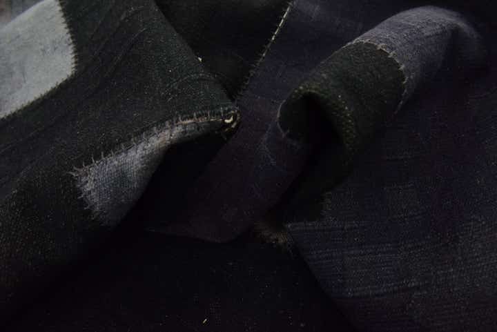 7' 2 x 9' 10 Hand Woven Patchwork Wool Rug