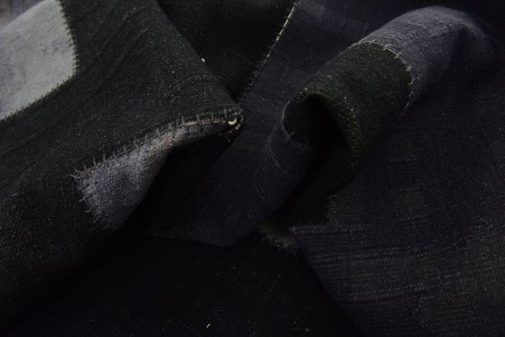 Detail image of 7' 2 x 9' 10 Hand Woven Patchwork Wool Rug