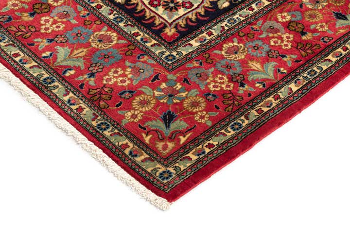 6' 7 x 9' 8 Hand Knotted Qom Persian Rug