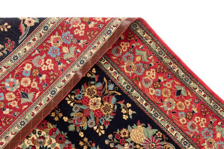 6' 7 x 9' 8 Hand Knotted Qom Persian Rug