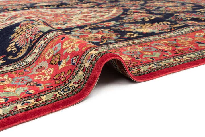 6' 7 x 9' 8 Hand Knotted Qom Persian Rug
