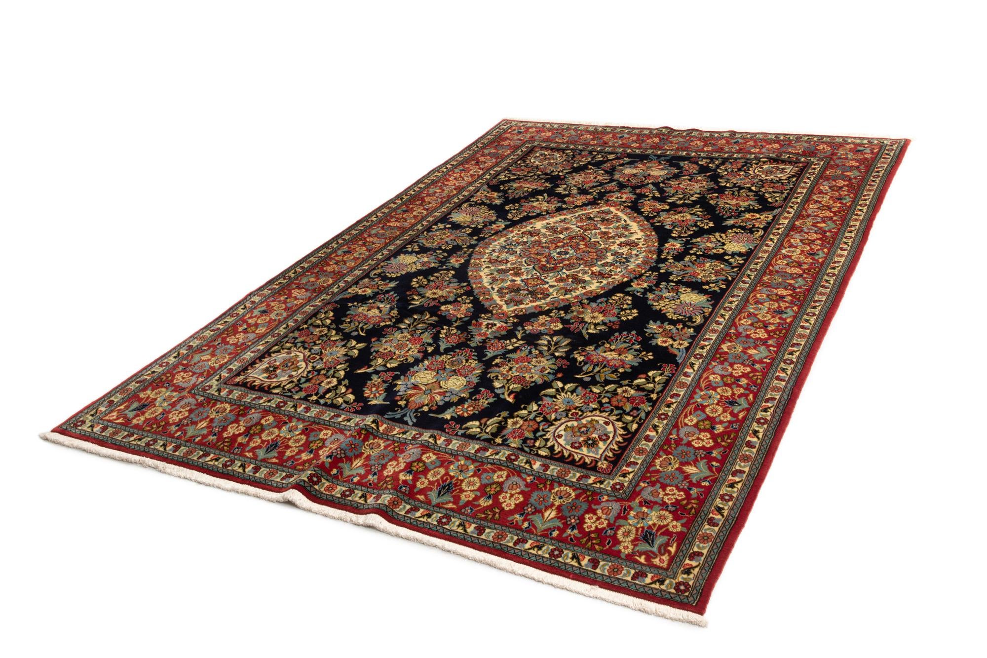 6' 8 x 10' Hand Knotted Qom Persian Rug